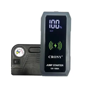 جامپ استارتر اس ۶۰۶ برند کرونی |CRONY S606 Jumper Starter & Air Compressor