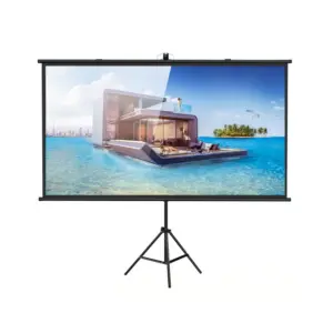 پرده پروژکتور ۱۵۰ اینچ پایه دار کرونی | CRONY 150 Inch projector screen with stand Portable Foldable