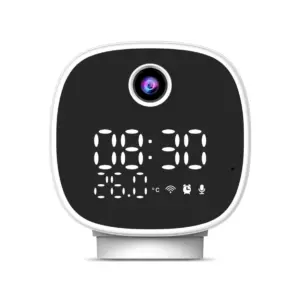 دوربین رومیزی چند کاره مخصوص اتاق کودکان | CRONY IPC180 WIFI Camera+Clock+Hight light+Temperature