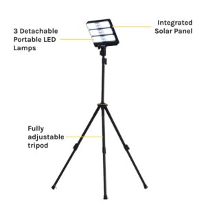 چراغ چند منظوره حرفه ای با پنل خورشیدی کرونی |Crony High-Lumen Solar Outdoor Fishing Light With 3x 5200 MAh Power Bank CN-25